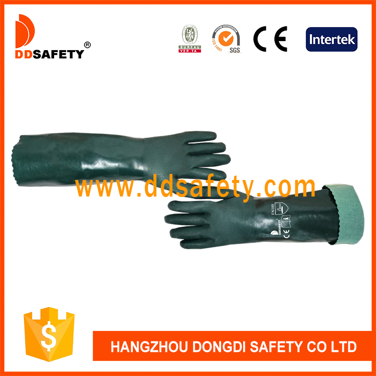 зеленая перчатка из ПВХ-DPV445